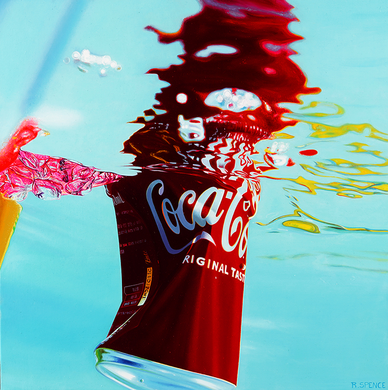 Coca Cola, oil on canvas, 40 x 40 cm, 2023